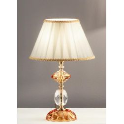 PATRICIA ABAT-JOUR IN CRISTALLO e METALLO ELEGANTE E CLASSICO AMBRA CON FINITURA ORO DI ONDALUCE ONDALUCE CICIRIELLO - Cristalen