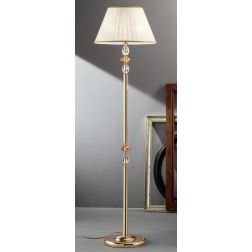 PATRICIA LAMPADA DA TERRA IN CRISTALLO E METALLO ELEGANTE E CLASSICA AMBRA FINITURA ORO DI ONDALUCE ONDALUCE CICIRIELLO - Crista