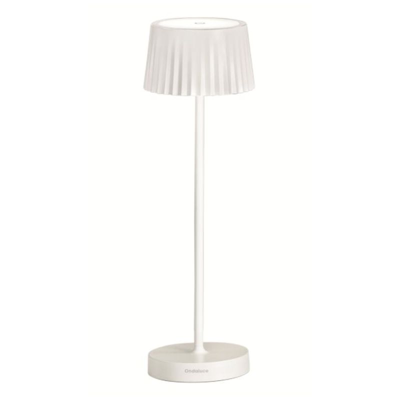 MACAO LAMPADA DA TAVOLO IP54 CON RICARICA USB, TOUCH DIMMER LED 3W LUCE 3000K 6 COLORI ONDALUCE CICIRIELLO - Cristalensi Shop On