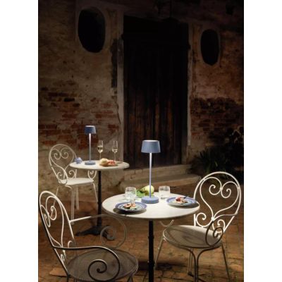 MACAO LAMPADA DA TAVOLO IP54 CON RICARICA USB, TOUCH DIMMER LED 3W LUCE 3000K 6 COLORI ONDALUCE CICIRIELLO - Cristalensi Shop On