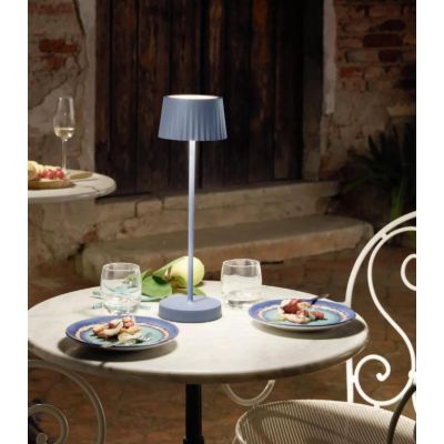 MACAO LAMPADA DA TAVOLO IP54 CON RICARICA USB, TOUCH DIMMER LED 3W LUCE 3000K 6 COLORI ONDALUCE CICIRIELLO - Cristalensi Shop On