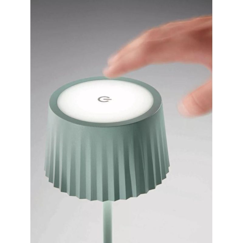 MACAO LAMPADA DA TAVOLO IP54 CON RICARICA USB, TOUCH DIMMER LED 3W LUCE 3000K 6 COLORI ONDALUCE CICIRIELLO - Cristalensi Shop On