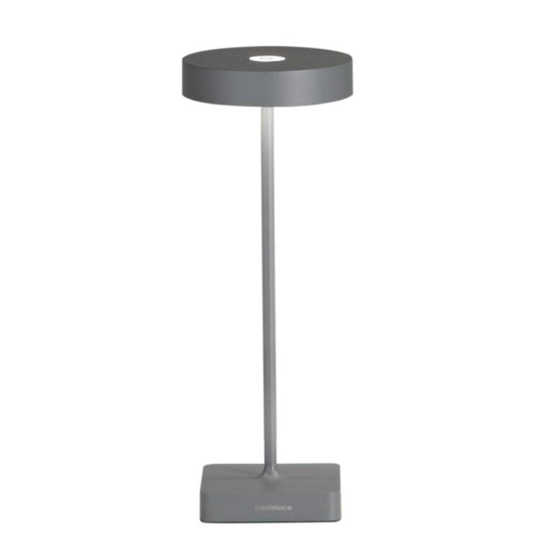 TAP LAMPADA DA TAVOLO IP54 CON RICARICA USB, TOUCH DIMMER LED 3W LUCE 3000K 6 COLORI ONDALUCE CICIRIELLO - Cristalensi Shop Onli
