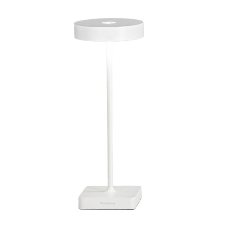 TAP LAMPADA DA TAVOLO IP54 CON RICARICA USB, TOUCH DIMMER LED 3W LUCE 3000K 6 COLORI ONDALUCE CICIRIELLO - Cristalensi Shop Onli