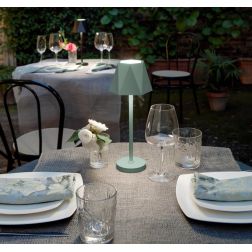 FIJI LAMPADA DA TAVOLO IP54 CON BATTERIA RICARICABILE TOUCH LED 3W LUCE 3000K DIMMERABILE ONDALUCE CICIRIELLO - Cristalensi Shop 2