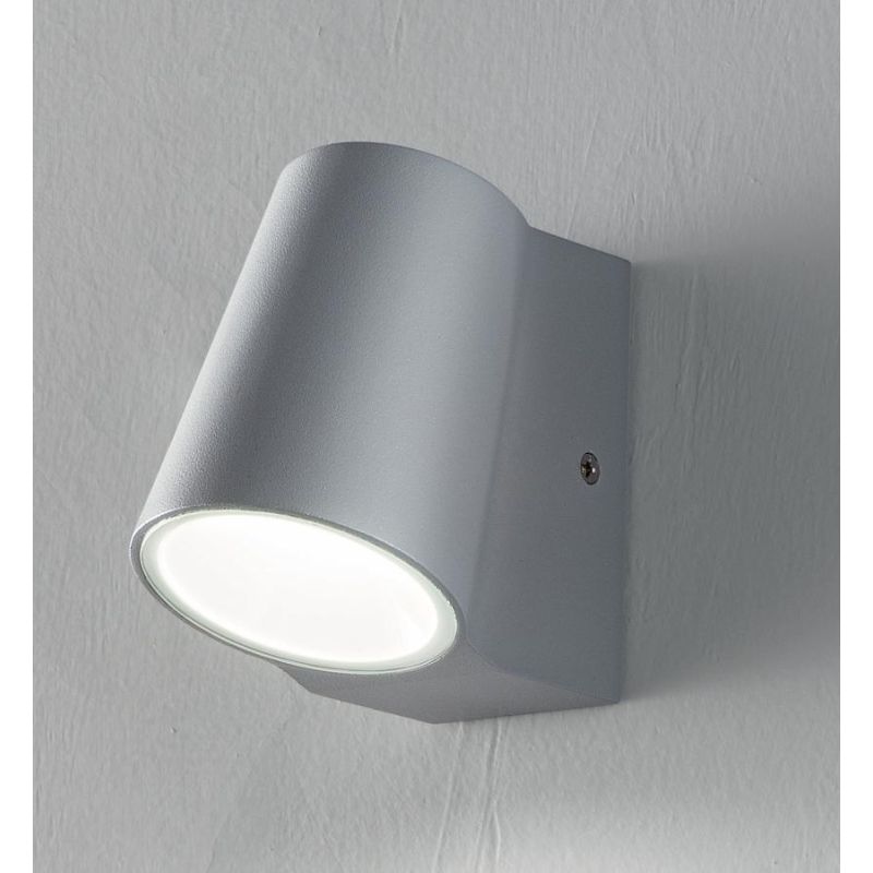 OWEN APPLIQUE DA ESTERNO IP44 IN METALLO SILVER O MARRONE LED 6W LUCE 4000K DESIGN MODERNO ONDALUCE CICIRIELLO - Cristalensi Sho