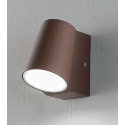 OWEN APPLIQUE DA ESTERNO IP44 IN METALLO SILVER O MARRONE LED 6W LUCE 4000K DESIGN MODERNO ONDALUCE CICIRIELLO - Cristalensi Sho 2