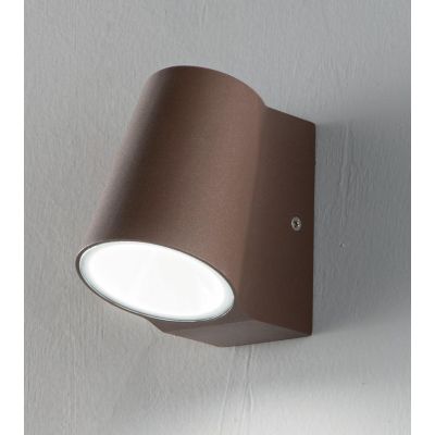 OWEN APPLIQUE DA ESTERNO IP44 IN METALLO SILVER O MARRONE LED 6W LUCE 4000K DESIGN MODERNO ONDALUCE CICIRIELLO - Cristalensi Sho