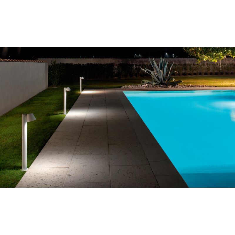 MALTA PALO DA ESTERNO H70 IP44 IN METALLO BIANCO O ANTRACITE DESIGN MODERNO ATTACCO GU10 ONDALUCE CICIRIELLO - Cristalensi Shop