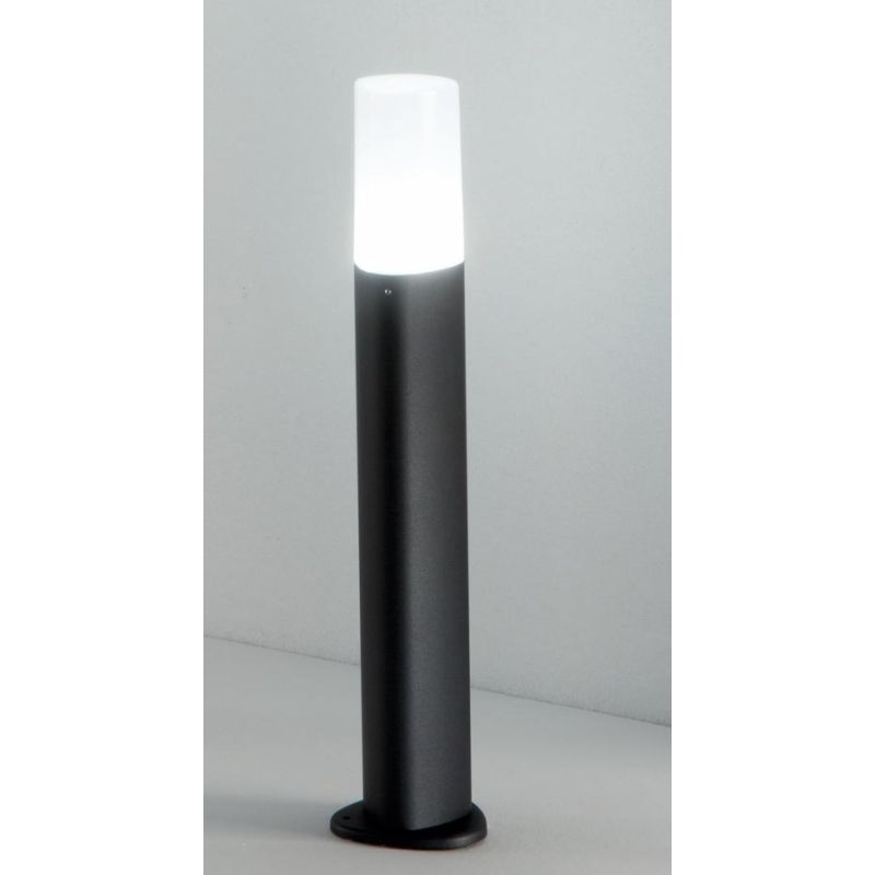 POU LAMPIONCINO DA ESTERNO IP44 PORTALAMPADA E27 ALTEZZA 53 NERO ARGENTO MODERNO E ECONOMICO ONDALUCE CICIRIELLO - Cristalensi S