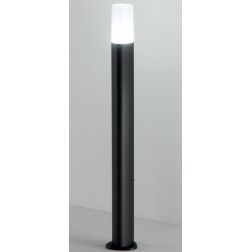 POU LAMPIONCINO DA ESTERNO IP44 PORTALAMPADA E27 ALTEZZA 83 NERO ARGENTO MODERNO E ECONOMICO ONDALUCE CICIRIELLO - Cristalensi S