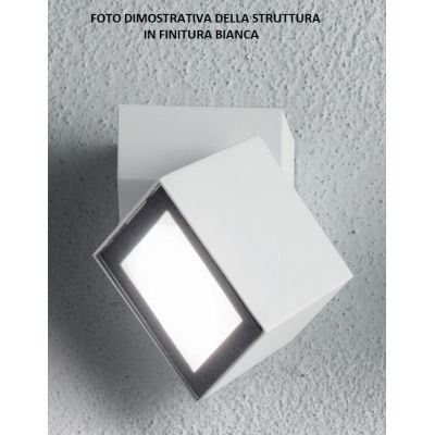 STEVE APPLIQUE DA ESTERNO IP54 ORIENTABILE LED 12W LUCE 4000K BIANCO,SILVER O MARRONE MODERNA ONDALUCE CICIRIELLO - Cristalensi