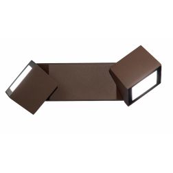 STEVE APPLIQUE DA ESTERNO IP54 ORIENTABILE LED 12W LUCE 4000K BIANCO,SILVER O MARRONE MODERNA ONDALUCE CICIRIELLO - Cristalensi