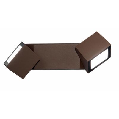 STEVE APPLIQUE DA ESTERNO IP54 ORIENTABILE LED 12W LUCE 4000K BIANCO,SILVER O MARRONE MODERNA ONDALUCE CICIRIELLO - Cristalensi