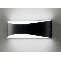 BIOS APPLIQUE DA ESTERNO IP65 LED INTEGRATO 10W ARGENTO E NERO ONDALUCE CICIRIELLO - Cristalensi Shop Online