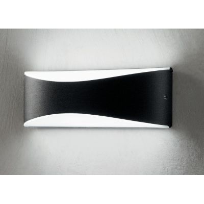 BIOS APPLIQUE DA ESTERNO IP65 LED INTEGRATO 10W ARGENTO E NERO ONDALUCE CICIRIELLO - Cristalensi Shop Online