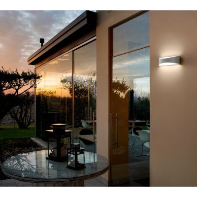 BIOS APPLIQUE DA ESTERNO IP65 LED INTEGRATO 10W ARGENTO E NERO ONDALUCE CICIRIELLO - Cristalensi Shop Online