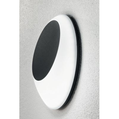 SHELL APPLIQUE DA ESTERNO IP65 LED 13W NERO ARGENTO DI ONDALUCE ONDALUCE CICIRIELLO - Cristalensi Shop Online