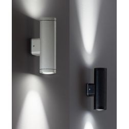 RAV2 APPLIQUE DA ESTERNO IP54 NERO ARGENTO MODERNA ED ECONOMICA DI ONDALUCE ONDALUCE CICIRIELLO - Cristalensi Shop Online