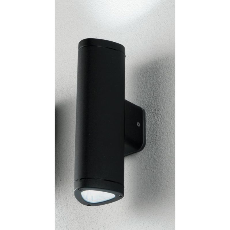 RAV2 APPLIQUE DA ESTERNO IP54 NERO ARGENTO MODERNA ED ECONOMICA DI ONDALUCE ONDALUCE CICIRIELLO - Cristalensi Shop Online