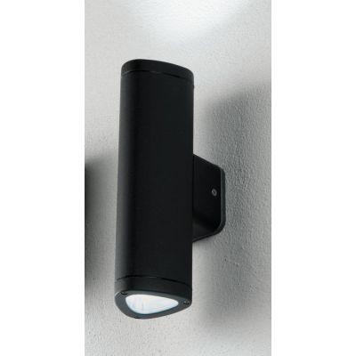 RAV2 APPLIQUE DA ESTERNO IP54 NERO ARGENTO MODERNA ED ECONOMICA DI ONDALUCE ONDALUCE CICIRIELLO - Cristalensi Shop Online