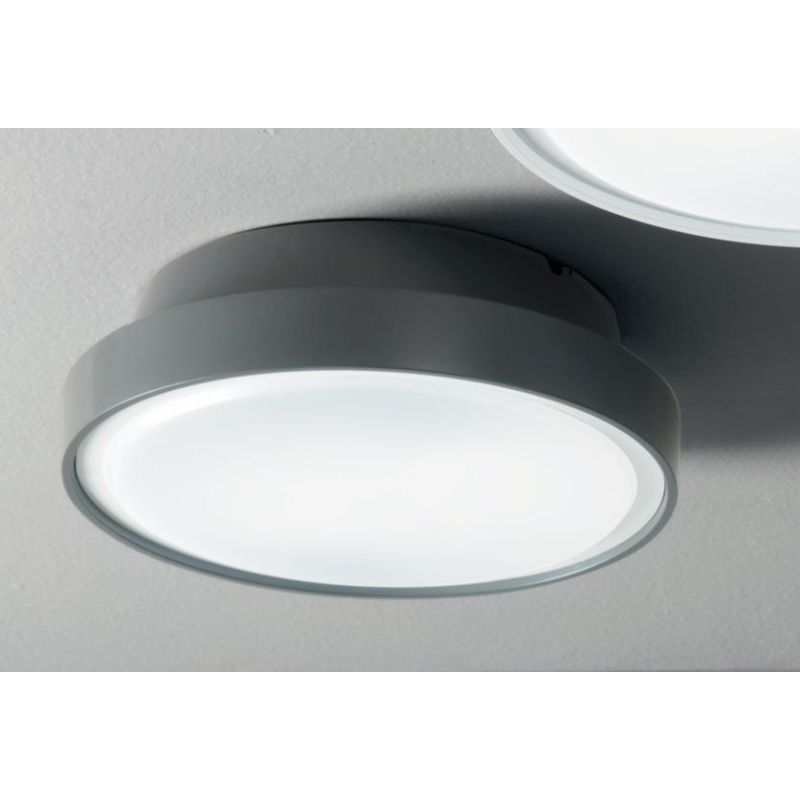 PETAR PLAFONIERA ROTONDA DA ESTERNO IP65 ANTI SALSEDINE GRIGIO,BIANCO O ANTRACITE MODERNA ONDALUCE CICIRIELLO - Cristalensi Shop