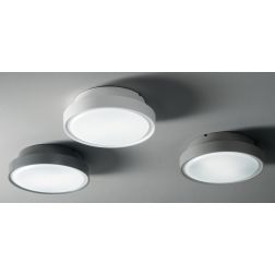 PETAR PLAFONIERA ROTONDA DA ESTERNO IP65 ANTI SALSEDINE GRIGIO,BIANCO O ANTRACITE MODERNA ONDALUCE CICIRIELLO - Cristalensi Shop