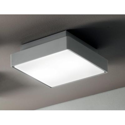PICCA PLAFONIERA DA ESTERNO CM 22X22 IP65 ANTI SALSEDINE GRIGIO,BIANCO O ANTRACITE MODERNA ONDALUCE CICIRIELLO - Cristalensi Sho