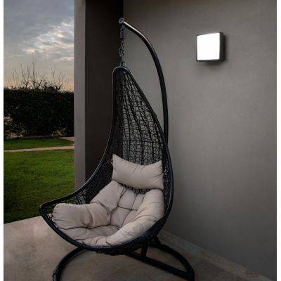 PICCA PLAFONIERA DA ESTERNO CM 22X22 IP65 ANTI SALSEDINE GRIGIO,BIANCO O ANTRACITE MODERNA ONDALUCE CICIRIELLO - Cristalensi Sho