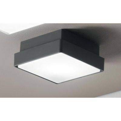 PICCA PLAFONIERA DA ESTERNO CM 22X22 IP65 ANTI SALSEDINE GRIGIO,BIANCO O ANTRACITE MODERNA ONDALUCE CICIRIELLO - Cristalensi Sho