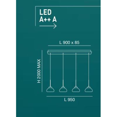 3547-48 ARABELLA SOSPENSIONE MODERNA A BINARIO IN VETRO SOFFIATO LED INTEGRATO BIANCO AMBRA FUME Fabas Luce - Cristalensi Shop O
