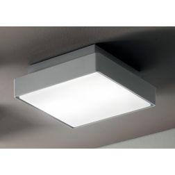 PICCA PLAFONIERA DA ESTERNO CM 30X30 IP65 ANTI SALSEDINE GRIGIO,BIANCO O ANTRACITE MODERNA ONDALUCE CICIRIELLO - Cristalensi Sho 2
