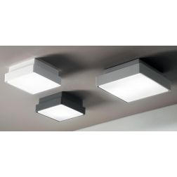 PICCA PLAFONIERA DA ESTERNO CM 30X30 IP65 ANTI SALSEDINE GRIGIO,BIANCO O ANTRACITE MODERNA ONDALUCE CICIRIELLO - Cristalensi Sho