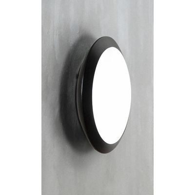 BASE APPLIQUE O PLAFONIERA DA ESTERNI IP65 NERO BIANCO ARGENTO FORMA ROTONDA ECONOMICA DI ONDALUCE ONDALUCE CICIRIELLO - Cristal