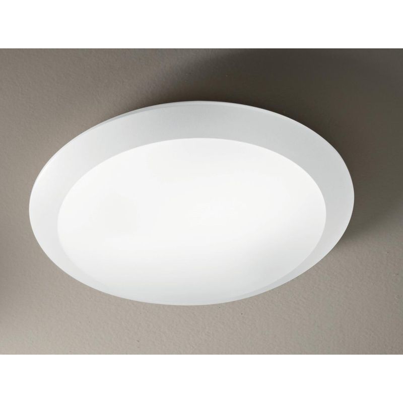 BASE APPLIQUE O PLAFONIERA DA ESTERNI IP65 NERO BIANCO ARGENTO FORMA ROTONDA ECONOMICA DI ONDALUCE ONDALUCE CICIRIELLO - Cristal
