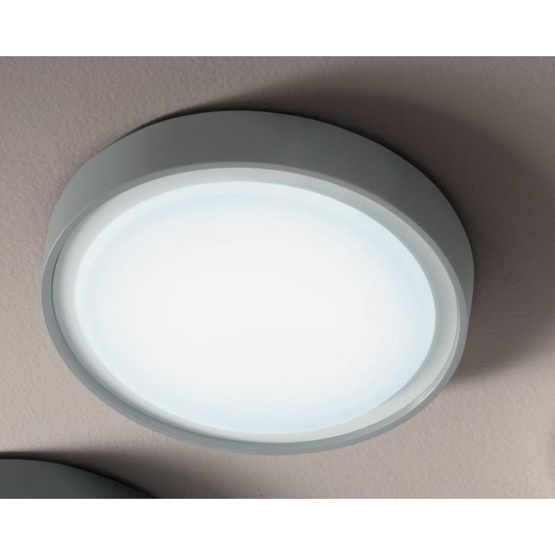 AIDI PLAFONIERA DA ESTERNO D25 IP65 ANTI SALSEDINE LED 15W GRIGIO,BIANCO O ANTRACITE ROTONDA MODERNA ONDALUCE CICIRIELLO - Crist