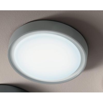 AIDI PLAFONIERA DA ESTERNO D25 IP65 ANTI SALSEDINE LED 15W GRIGIO,BIANCO O ANTRACITE ROTONDA MODERNA ONDALUCE CICIRIELLO - Crist