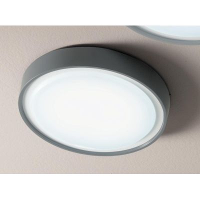 AIDI PLAFONIERA DA ESTERNO D25 IP65 ANTI SALSEDINE LED 15W GRIGIO,BIANCO O ANTRACITE ROTONDA MODERNA ONDALUCE CICIRIELLO - Crist