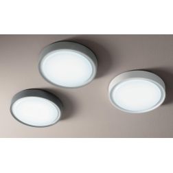 AIDI PLAFONIERA DA ESTERNO D25 IP65 ANTI SALSEDINE LED 15W GRIGIO,BIANCO O ANTRACITE ROTONDA MODERNA ONDALUCE CICIRIELLO - Crist