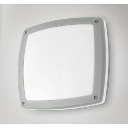 PARIS APPLIQUE O PLAFONIERA DA ESTERNO QUADRATA IP54 NERO BIANCO ARGENTO MODERNA DI ONDALUCE ONDALUCE CICIRIELLO - Cristalensi S 2