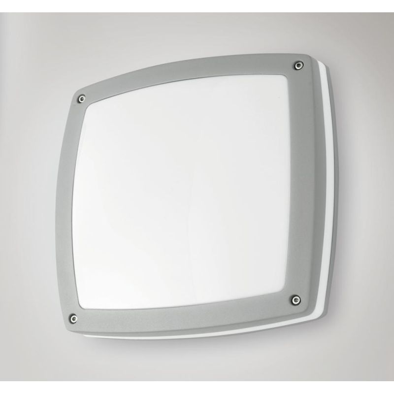 PARIS APPLIQUE O PLAFONIERA DA ESTERNO QUADRATA IP54 NERO BIANCO ARGENTO MODERNA DI ONDALUCE ONDALUCE CICIRIELLO - Cristalensi S