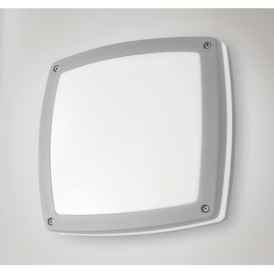 PARIS APPLIQUE O PLAFONIERA DA ESTERNO QUADRATA IP54 NERO BIANCO ARGENTO MODERNA DI ONDALUCE ONDALUCE CICIRIELLO - Cristalensi S