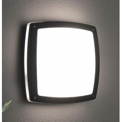 PARIS APPLIQUE O PLAFONIERA DA ESTERNO QUADRATA IP54 NERO BIANCO ARGENTO MODERNA DI ONDALUCE ONDALUCE CICIRIELLO - Cristalensi S