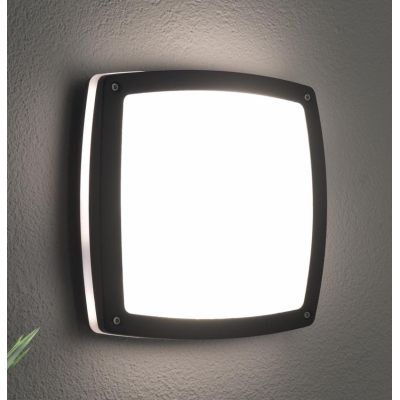 PARIS APPLIQUE O PLAFONIERA DA ESTERNO QUADRATA IP54 NERO BIANCO ARGENTO MODERNA DI ONDALUCE ONDALUCE CICIRIELLO - Cristalensi S