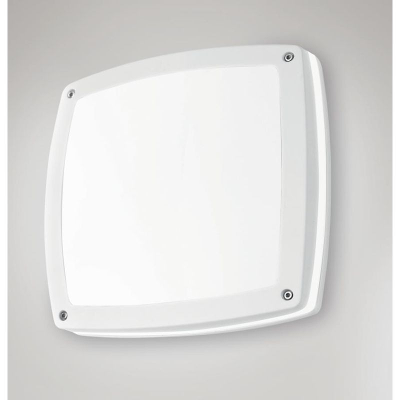 PARIS APPLIQUE O PLAFONIERA DA ESTERNO QUADRATA IP54 NERO BIANCO ARGENTO MODERNA DI ONDALUCE ONDALUCE CICIRIELLO - Cristalensi S