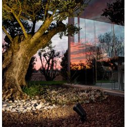 GOA FARETTO A PICCHETTO DA GIARDINO LUCE ORIENTABILE IP65 COLORE NERO DI ONDALUCE ONDALUCE CICIRIELLO - Cristalensi Shop Online 2