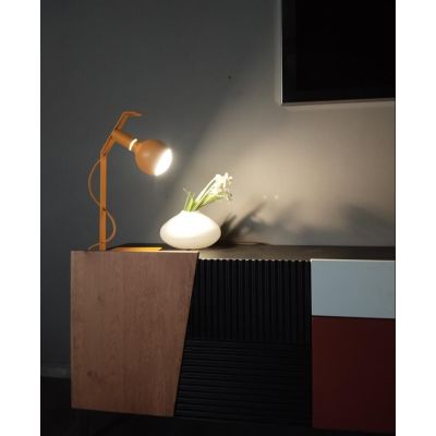 KOSO CAMO LAMPADA DA TAVOLO MODERNA CON PORTALAMPADA MAGNETICO METALLO 8 COLORI LAMPADINA 7W LED INCLUSA Filotto News - Cristale