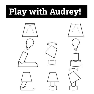 IRIDE AUDREY LAMPADA DA TAVOLO IN METALLO 8 COLORI CON ORIGINALI PARALUMI A FANTASIA LAMPADINA INCLUSA 4,5W Filotto News - Crist