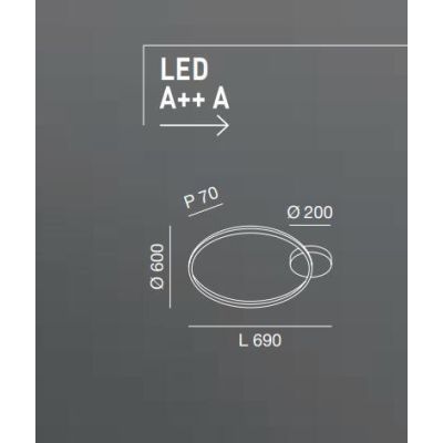 3508-61 GIOTTO PLAFONIERA MODERNA AD ANELLO CON LED INTEGRATO 36W BIANCA O NERA DELLA FABAS LUCE Fabas Luce - Cristalensi Shop O