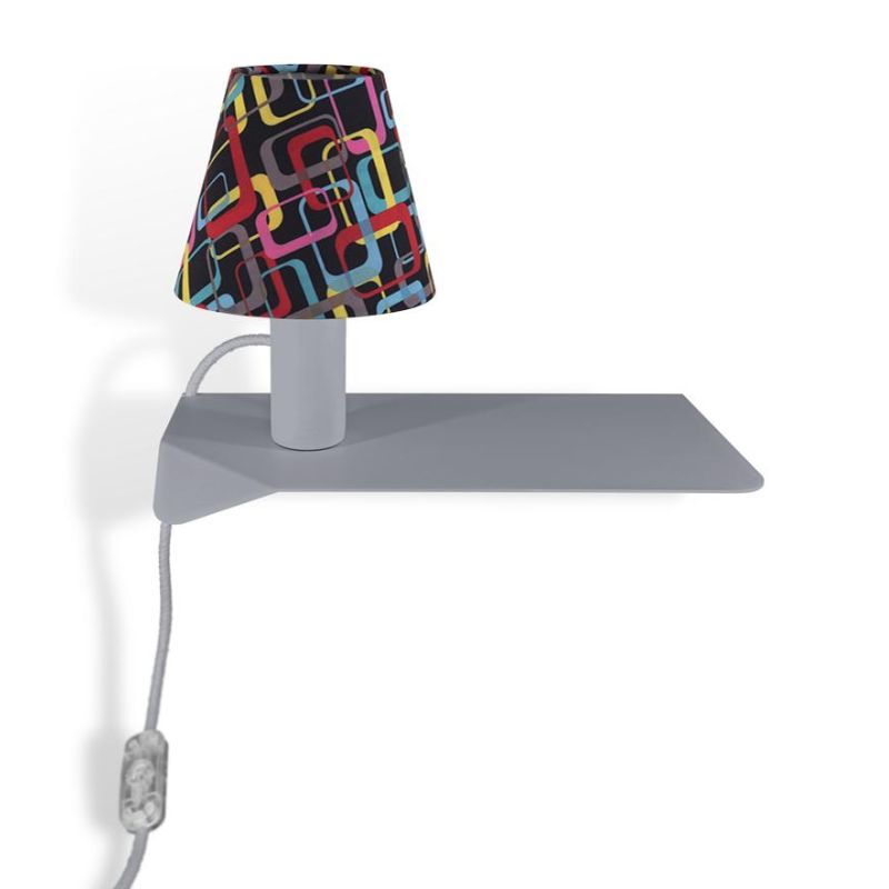 COMBO AUDREY APPLIQUE MENSOLA IN METALLO 8 COLORI CON ORIGINALI PARALUMI A FANTASIA LAMPADINA INCLUSA 4,5W Filotto News - Crista